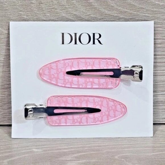 DIOR Beauty Backstage NEW in Box Pink Trotter Hair Clip 2 Piece GWP Accessory - Picture 1 of 7